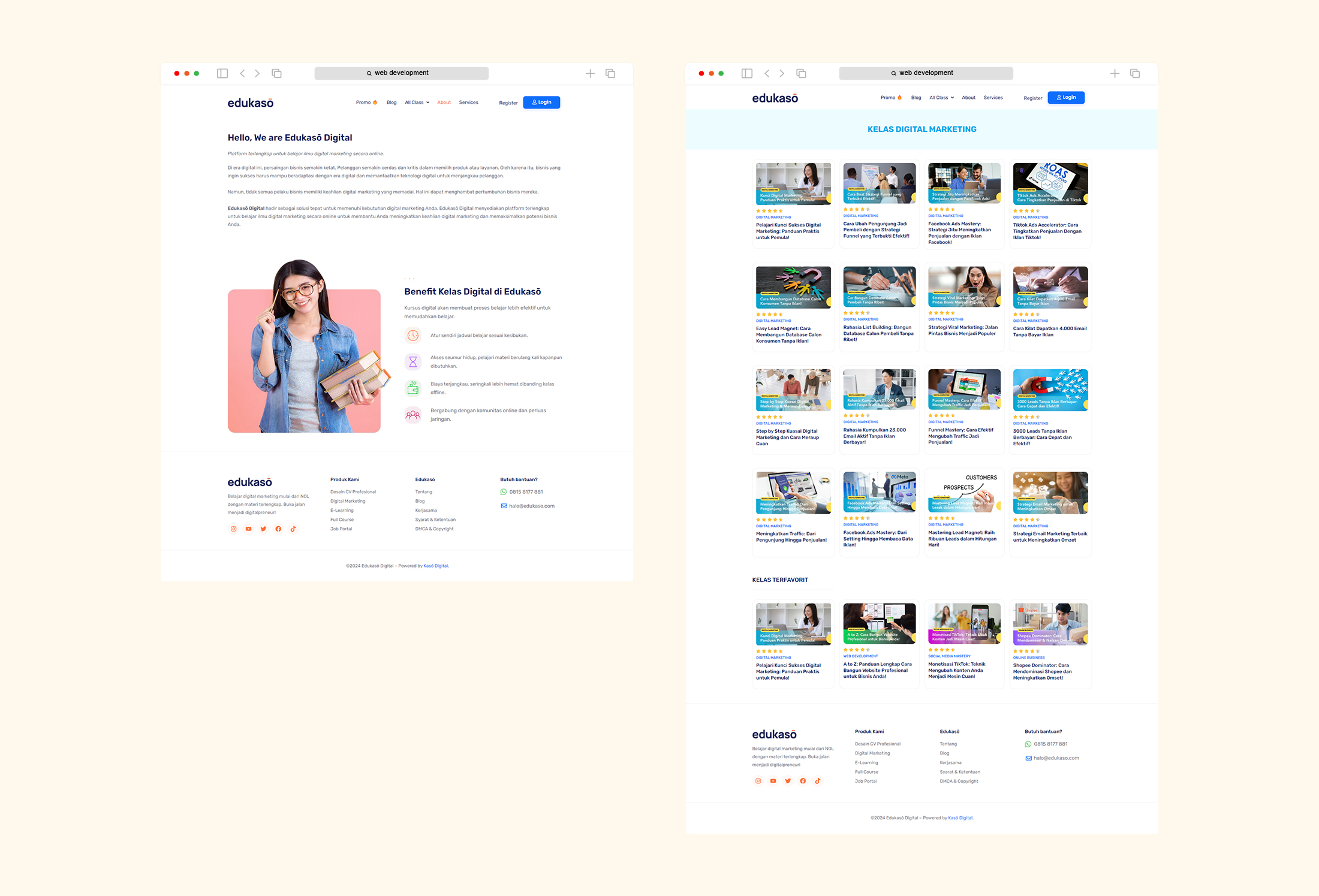 Edukaso E-learning Website Creation Semarang