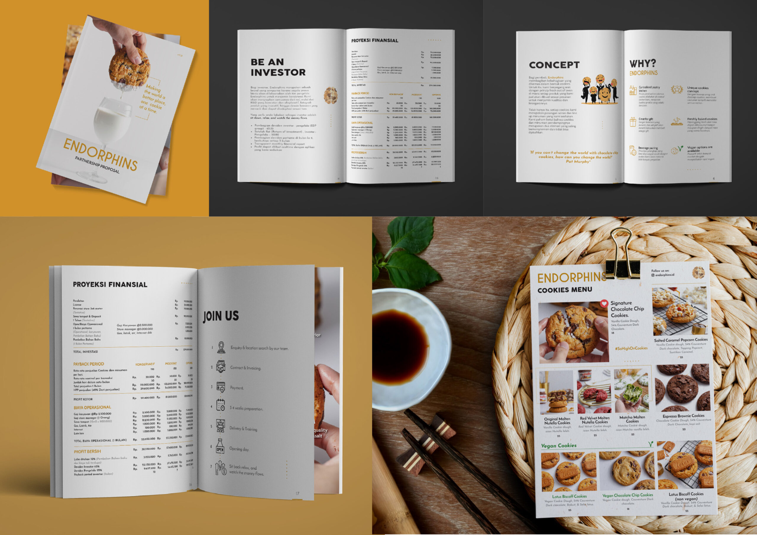 Endorphins Cookies Marketing Kit Design Semarang