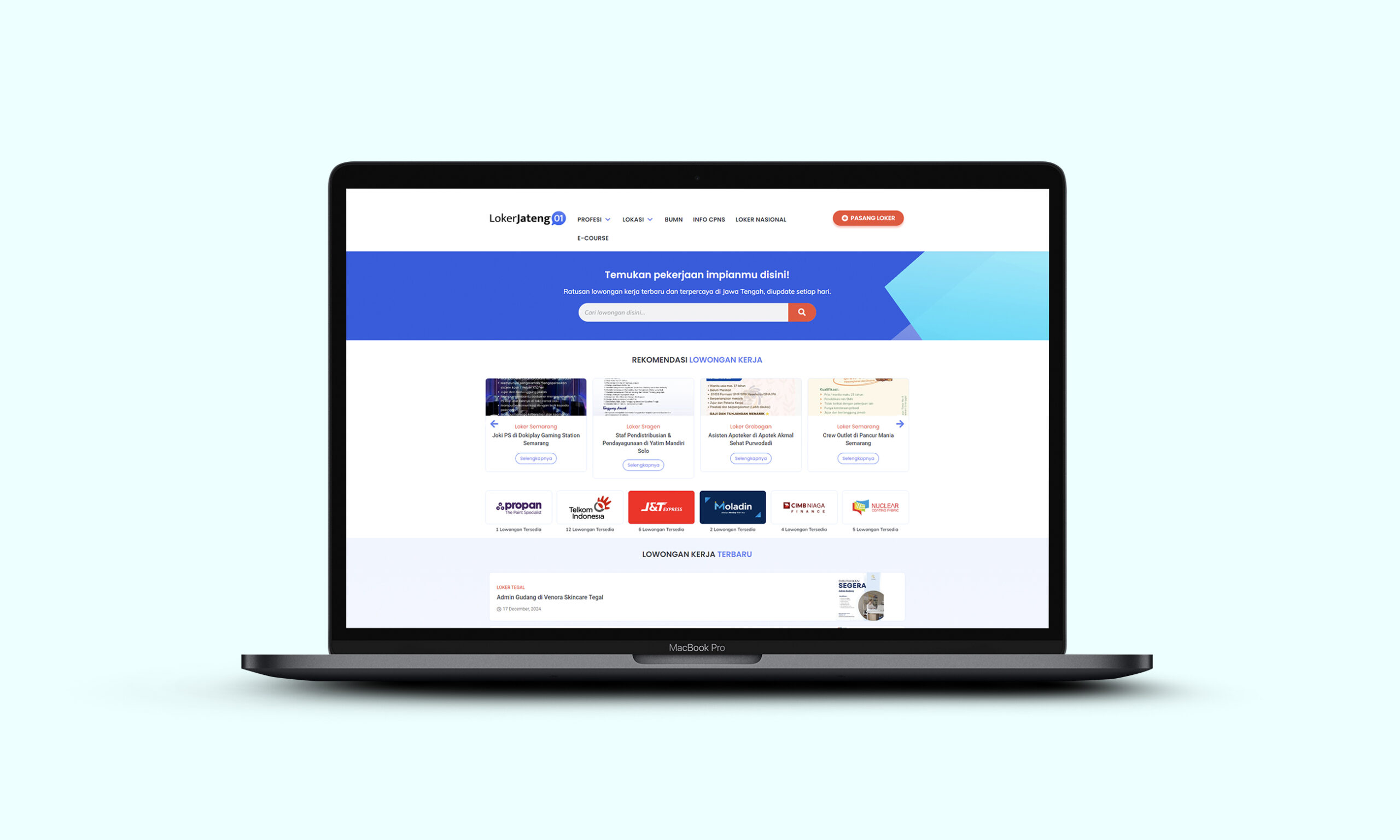 LokerJateng01 Website Creation